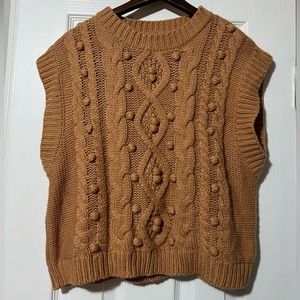 Burnt Orange/Peach sweater vest from boutique